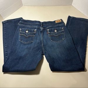 Levi’s 505 Straight Leg; Decorative pocket; Sz 10